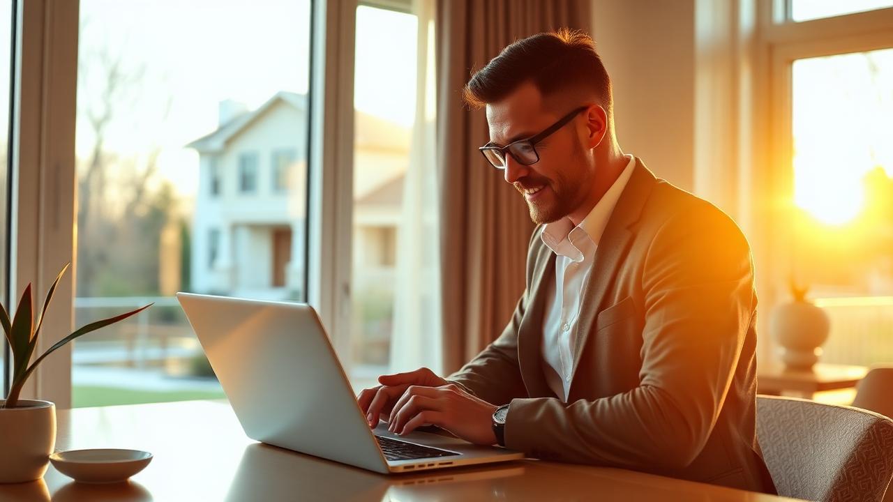 Investor reviewing property analytics