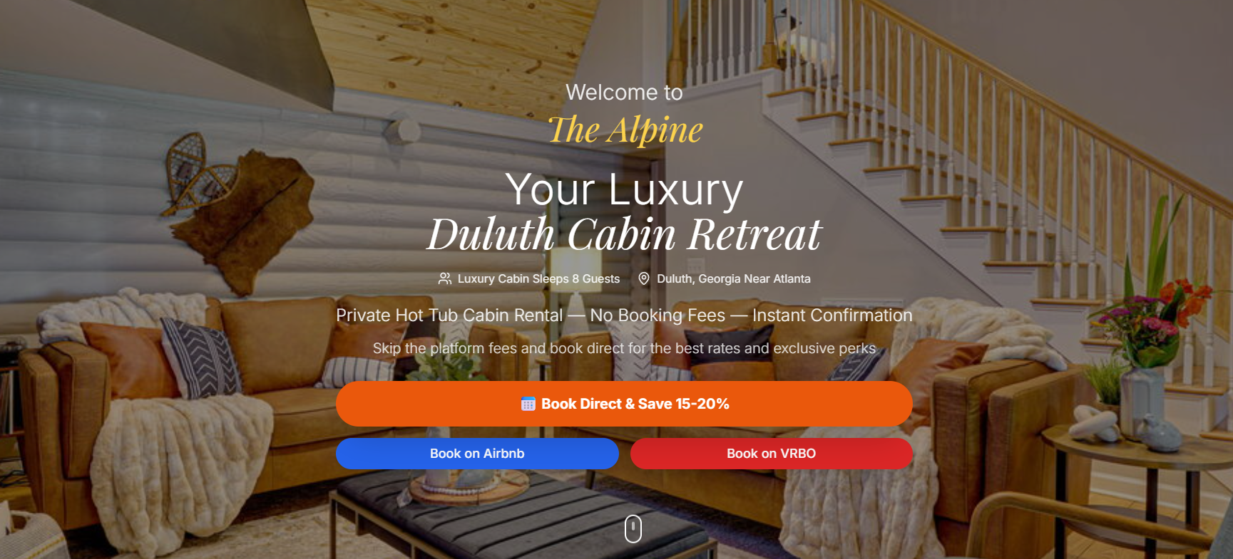 The Alpine Direct Booking Website