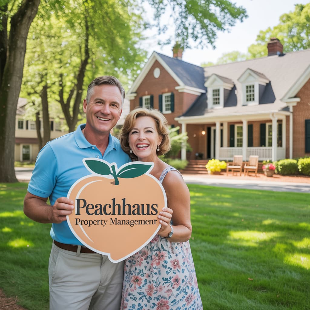 Happy Suwanee property owners with Peachhaus Property Management